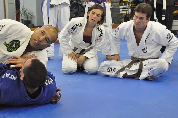 Royce Gracie num seminário de jiu-jitsu Gracie.